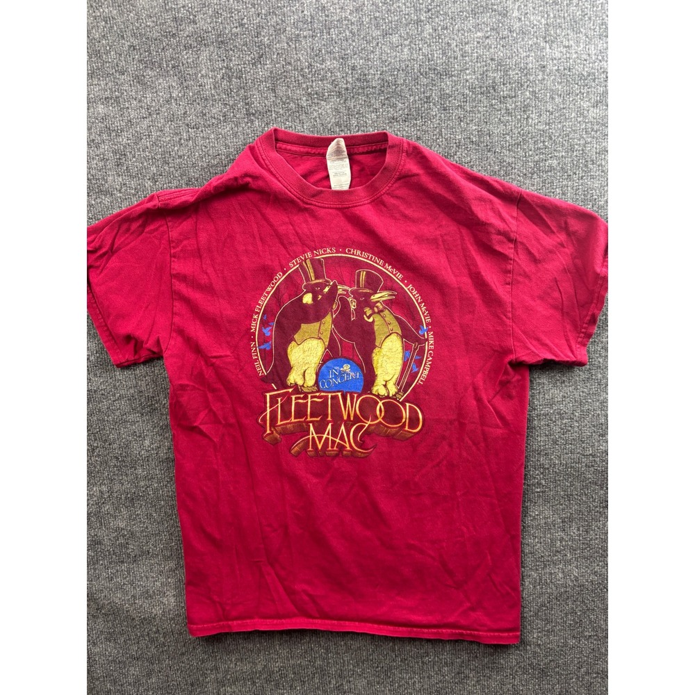 Gildan Fleetwood Mac Shirt Mens Medium Red 2018 2019 Tour Graphic Tee